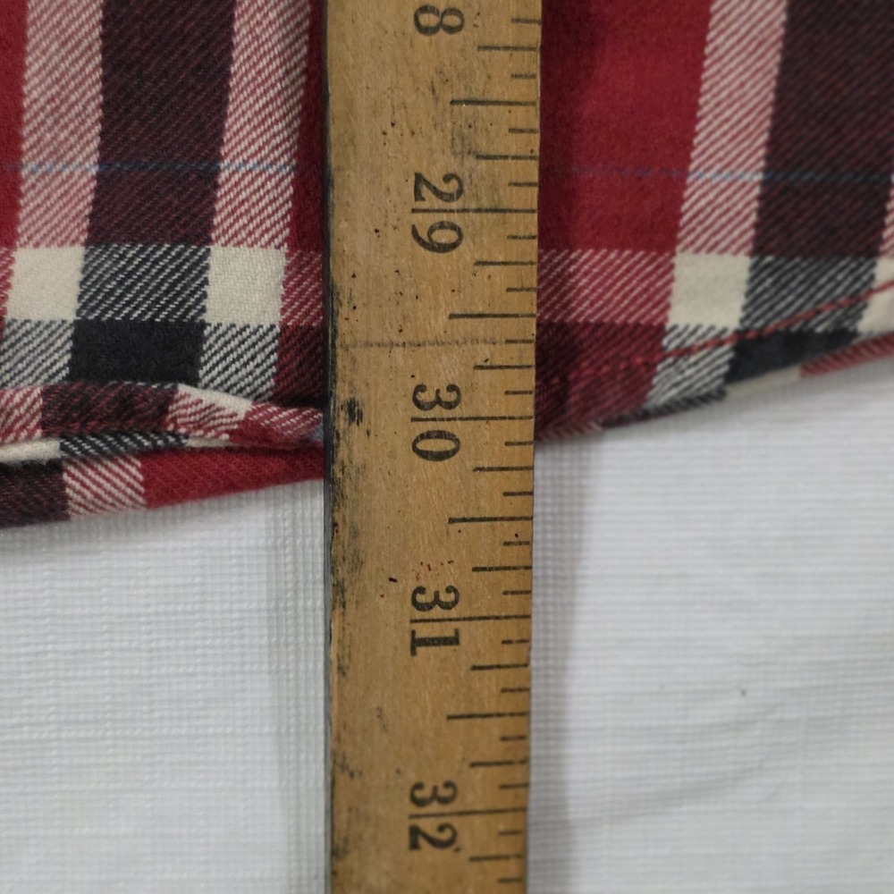 Eddie Bauer Flannel Shirt Mens XL Red Plaid Long Sleeve Button Down Classic Fit - Picture 5 of 7